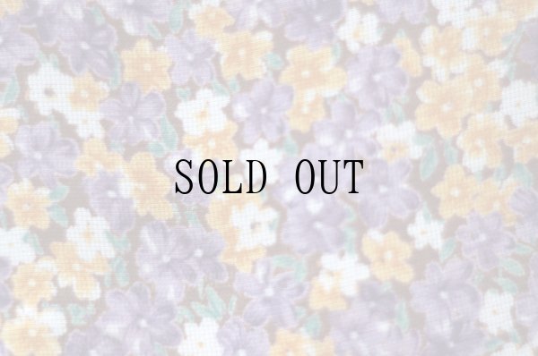 画像10: "Onward" 花柄 マルチカラー 七分袖 レトロワンピース ボウタイ ウエストゴム  [19961]