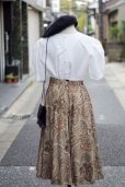 画像12: "Petitiour" 無地 白 コットン リネン 半袖 ブラウス 後ろ開きノーカラー 刺繍  [14114]