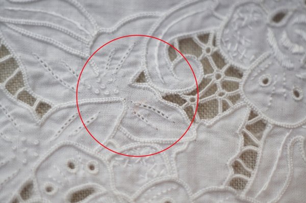 画像5: "Petitiour" 無地 白 コットン リネン 半袖 ブラウス 後ろ開きノーカラー 刺繍  [14114]