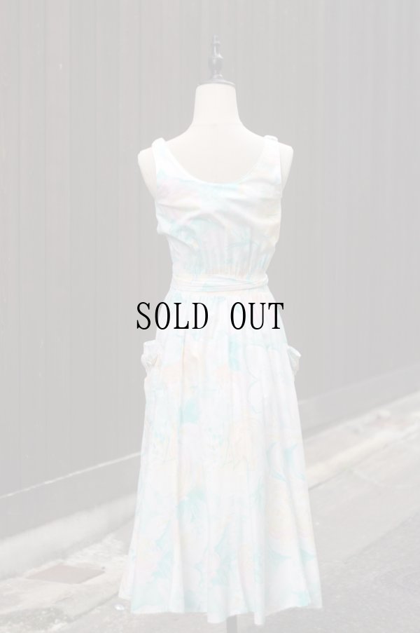 画像3: "LRothschild" US 花柄  ノースリーブ  レトロワンピース ノーカラー[19970]