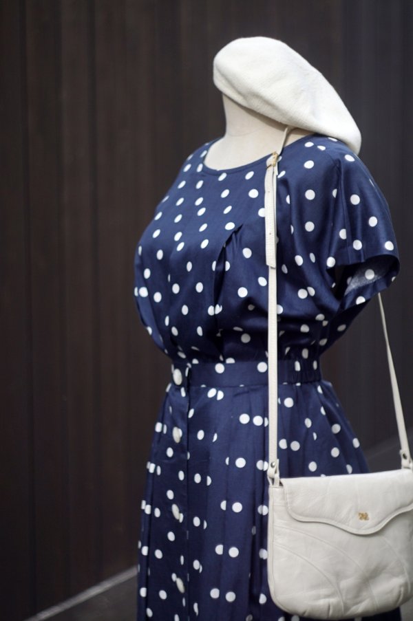 画像6: "Lulud Elegance" ネイビー×白 ブラウス&スカート ツーピース セットアップ[19969]