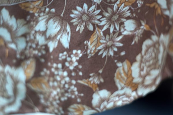 画像9: "Burberrys" エスニック 花柄 半袖 レーヨン レトロワンピース ノーカラー[19974]