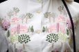 画像4: "Meriline by Nakayama fumiko" 白 麻混 ブラウス 半袖  スタンドカラー 刺繍 [19983]