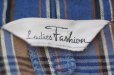 画像8: "Ladies Fashon" ブルー×ブラウン系 チェック柄 コットン リネン テーラード ジャケット[19986]