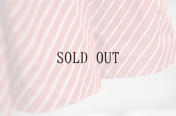 画像6: "Howdy" バイアス柄  赤系 半袖 レトロワンピース ノーカラー[20000]