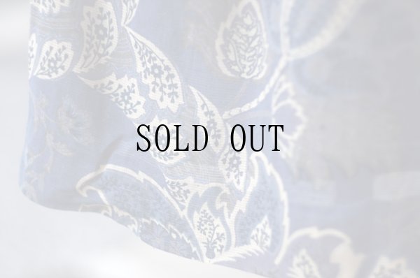 画像13: "Burberrys" エスニック 花柄 半袖 レーヨン レトロワンピース オープンカラー[20053]