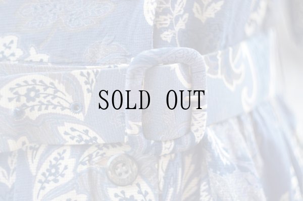 画像11: "Burberrys" エスニック 花柄 半袖 レーヨン レトロワンピース オープンカラー[20053]