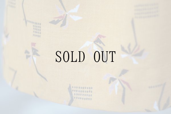 画像10: "Seine" イエロー系 リーフ柄 半袖 ワンピース マオカラー[20005]