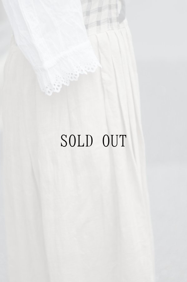 画像14: "BERWIN&WOLFF" ベージュ×黒 チェック リネン チロルワンピース  [20013]