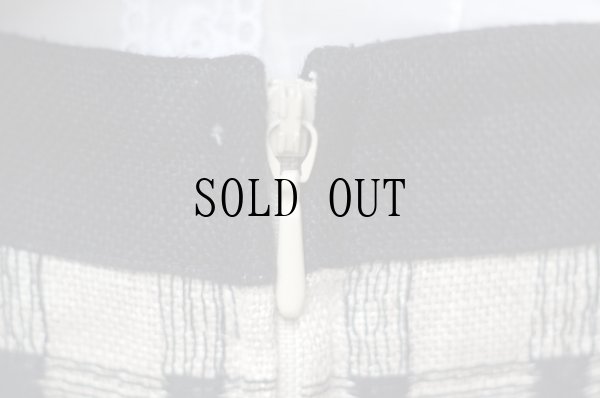 画像10: "BERWIN&WOLFF" ベージュ×黒 チェック リネン チロルワンピース  [20013]