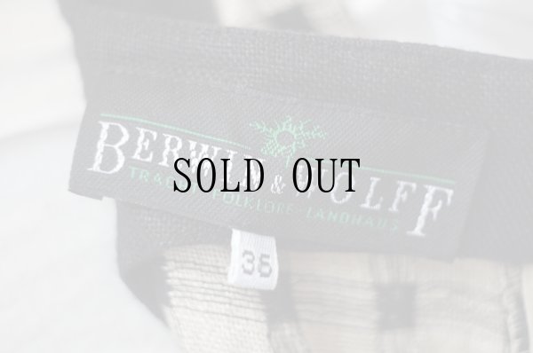 画像12: "BERWIN&WOLFF" ベージュ×黒 チェック リネン チロルワンピース  [20013]