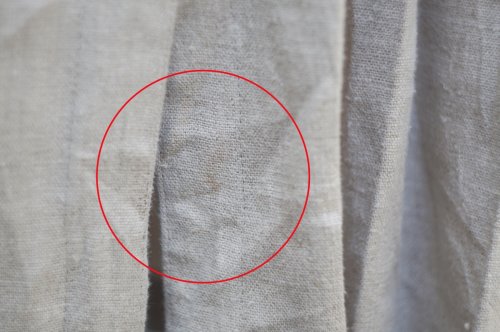 他の写真1: ”BASSET” ドイツ製 ベージュ  リネン 無地 チロルスカート フレア サイドボタン w70cm[20016]