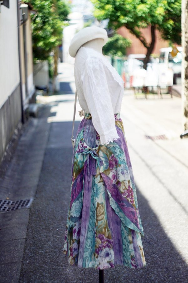 画像10: "Lady Bee" コットン 無地 白 七分袖 ブラウス ノーカラー レース [20017]