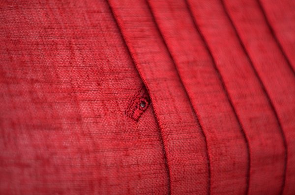 画像6: 無地 赤 袖なし レトロワンピース ラウンドネック ピンタック 刺繍 ウエストゴム[20018]