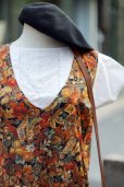 画像6: "PAM'S CLOSET" US製 コットン オレンジ系 花柄 ジャンパースカート[20024]