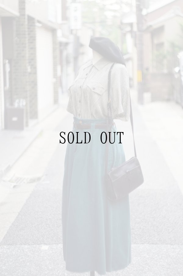 画像4: "STYLES TO GO"  コットン グリーン スカート フレア w68cm[20030]