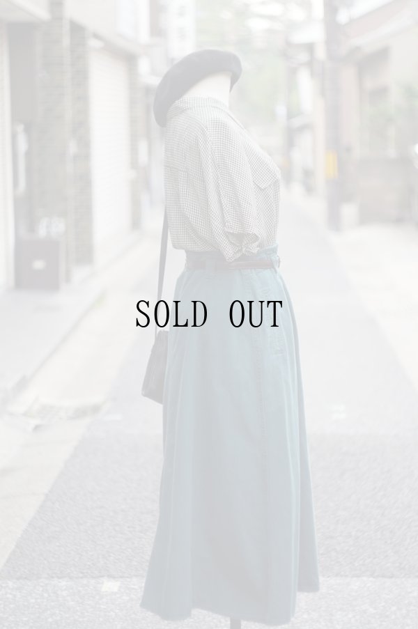 画像5: "STYLES TO GO"  コットン グリーン スカート フレア w68cm[20030]