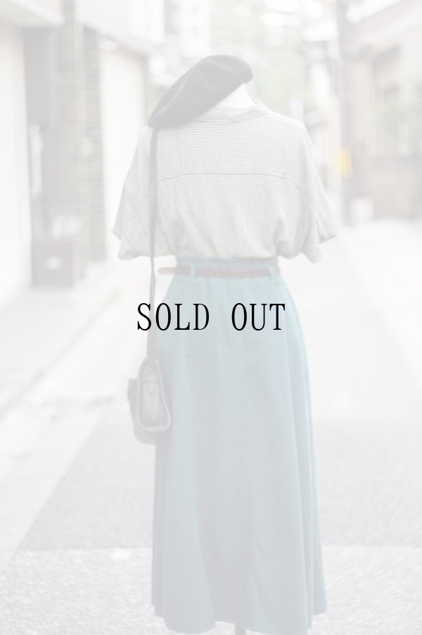 画像6: "STYLES TO GO"  コットン グリーン スカート フレア w68cm[20030]