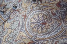 他の写真1: "AVANTIQUE" コットン ブラウン系 ペイズリー柄 七分袖  ブラウス レギュラーカラー [20039]