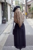 画像7: ブラック スカート セミフレア スカラップ カッティングレース  w71cm[20040]