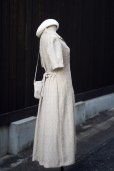 画像3: "Rosabonhenr"  ベージュ系 花柄 半袖 レトロワンピース オープンカラー[20049]