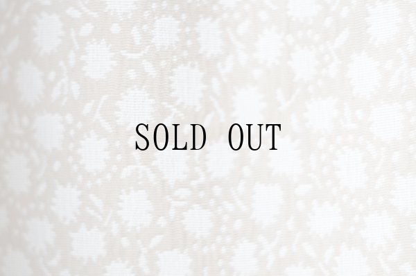 画像14: "Rosabonhenr"  ベージュ系 花柄 半袖 レトロワンピース オープンカラー[20049]