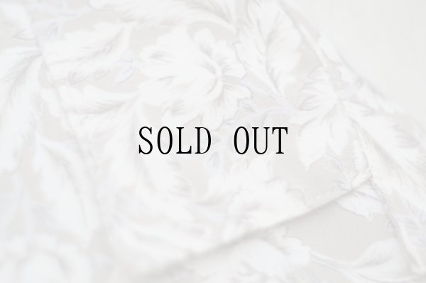 画像3: ベージュ系 花柄 半袖  ブラウス オープンカラー [20052]