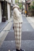 画像10: "JOSE PHANNE" カーキベージュ系 無地 コットン リネン 半袖 ブラウス ラウンドネック リボン  後ろボタン [20056]