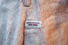 他の写真1: "Mademoiselle NON NON" 無地 ピンク系 コットン リネン 半袖 レトロワンピース レギュラーカラー 腰リボン くるみボタン[20120]