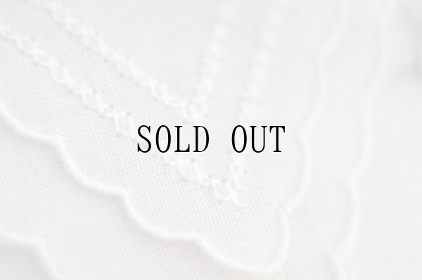 画像4: "SCHONMORE" 無地 ベージュ 半袖 ブラウス レギュラーカラー 二重襟 [20124]