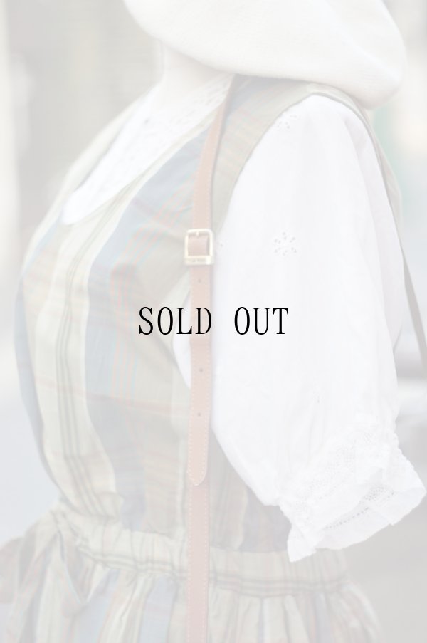 画像6: "ARISTY" コットン グリーン系 タータンチェック柄 ジャンパースカート [20132]