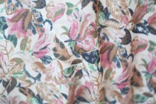 他の写真1: "Sa-sarone" ピンク系 花柄 七分袖 レトロワンピース カシュクール [20129]
