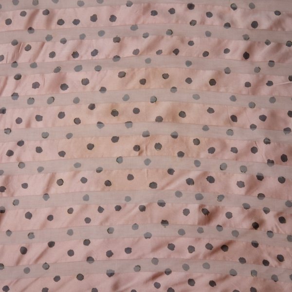 画像2: "mila schon" ピンク系 ドット シルク スカーフ 88cm×88cm[20081]