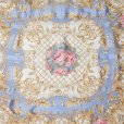 画像2: "Pierre Balmain ピエールバルマン" ライトブルー系 花柄 シルク スカーフ 88cm×88cm[20084] (2)