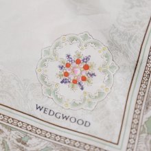 他の写真1: "WEDGWOOD ウエッジウッド" ミントグリーン系 花柄 シルク スカーフ 57cm×57cm[20093]