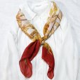 画像6: 赤系 装飾柄 シルク スカーフ 85cm×858cm[20098]
