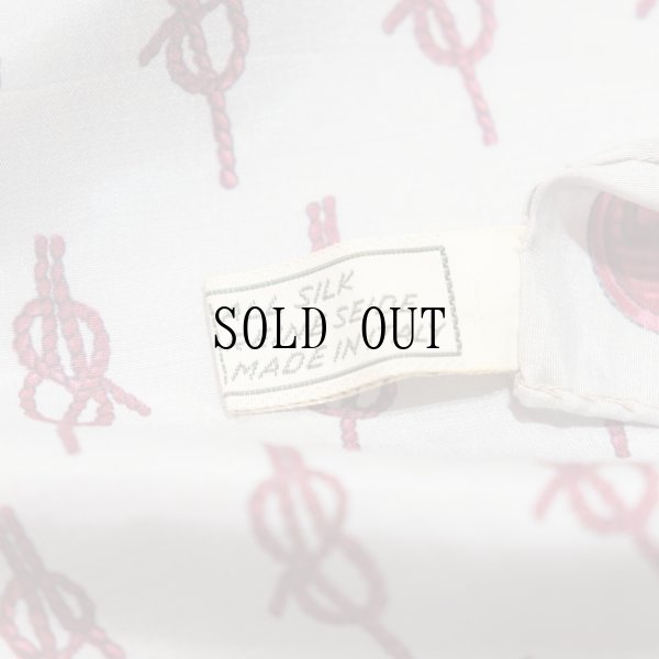 画像5: "jun ashida ジュンアシダ" グレー系 ロープ柄 シルク スカーフ 58cm×58cm[20091]