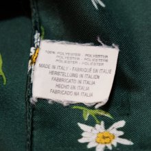 他の写真1: イタリア製 グリーン系 花柄  スカーフ 56cm×56cm[20090]