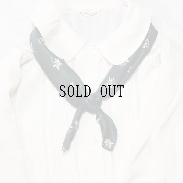 画像6: ※販売済み イタリア製 グリーン系 花柄  スカーフ 56cm×56cm[20090]