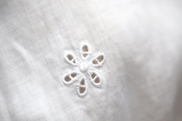 画像5: ”reasop” 無地 白 半袖 ブラウス ラウンドネック カッティングレース [20133]