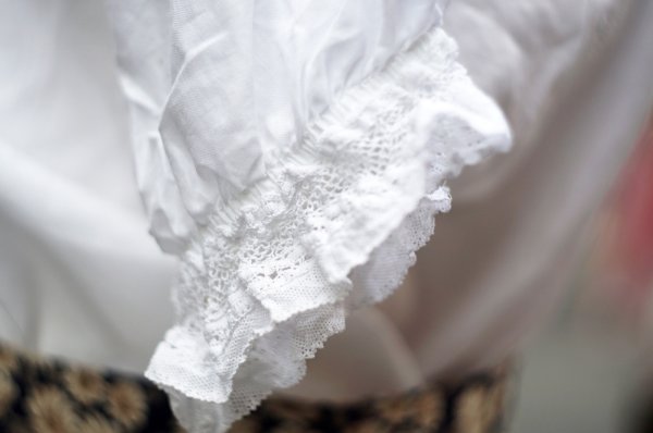 画像7: ”reasop” 無地 白 半袖 ブラウス ラウンドネック カッティングレース [20133]