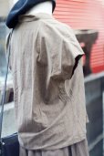 画像12: "lady's blouse" グレンチェック柄 ブラウン  コットン ブラウス&スカート ツーピース セットアップ オープンカラー ダブルボタン[20139]