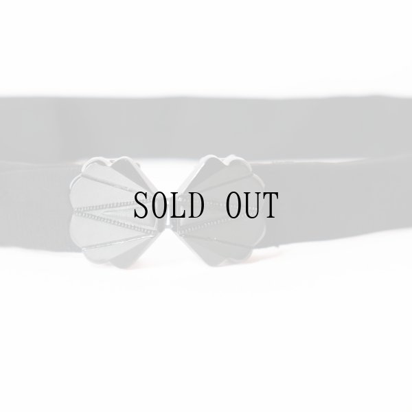 画像1: 無地 黒系 ドット アンティークベルト[20104]