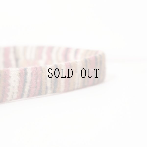 画像4: ストライプ柄 ブラウン系 アンティークベルト[20106]