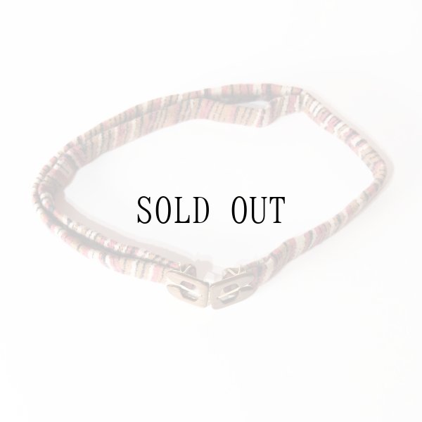 画像5: ストライプ柄 ブラウン系 アンティークベルト[20106]