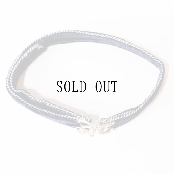 画像5: 無地 シルバー ネイビー系 アンティークベルト[20111]