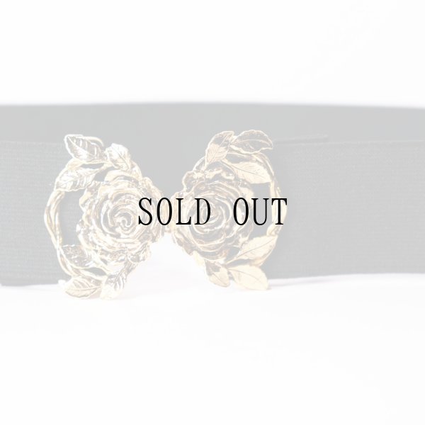 画像1: 無地 黒系 アンティークベルト[19976]