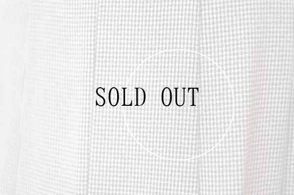 画像5: ハウンドトゥース柄 黒×白 フレア スカート w/72cm[20045]