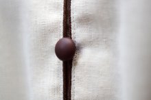 他の写真1: ”Seine” アイボリー 無地 半袖 レトロワンピース マオカラー プリーツ ウエストゴム [20147]