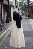 画像9: アイボリー 無地 スカート フレア フロントボタン w63cm[20240]
